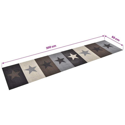 Köksmatta maskintvättbar stjärnor 60x300 cm