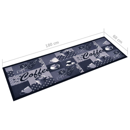 Köksmatta maskintvättbar kaffe blå 60x180 cm