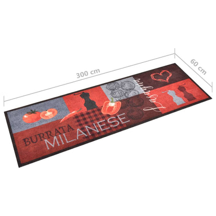 Köksmatta maskintvättbar tomater 60x300 cm