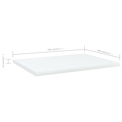 Hyllplan 4 st vit 40x30x1,5 cm konstruerat trä