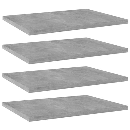 Hyllplan 4 st betonggrå 40x30x1,5 cm konstruerat trä
