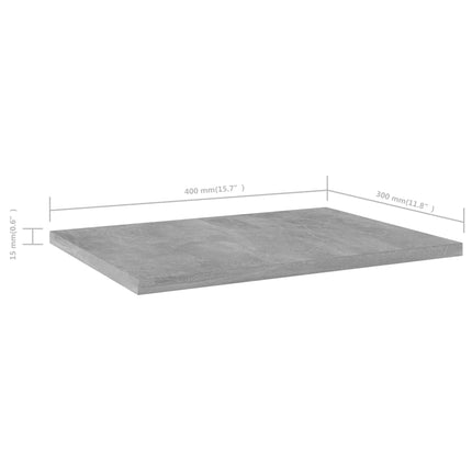 Hyllplan 4 st betonggrå 40x30x1,5 cm konstruerat trä