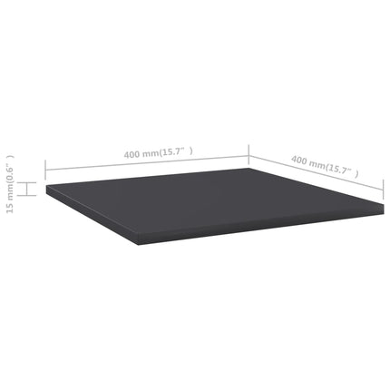 Hyllplan 8 st grå 40x40x1,5 cm konstruerat trä