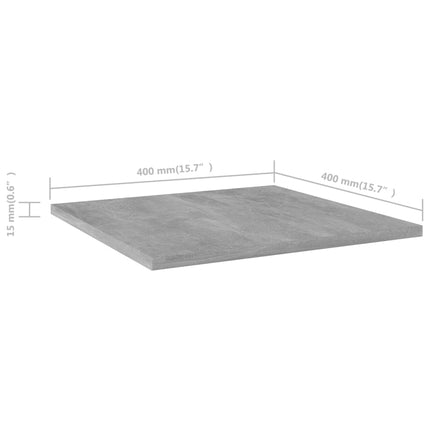 Hyllplan 4 st betonggrå 40x40x1,5 cm konstruerat trä