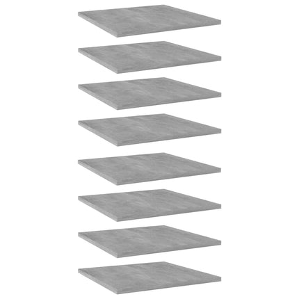 Hyllplan 8 st betonggrå 40x40x1,5 cm konstruerat trä