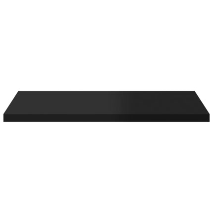 Hyllplan 8 st svart högglans 40x40x1,5 cm konstruerat trä