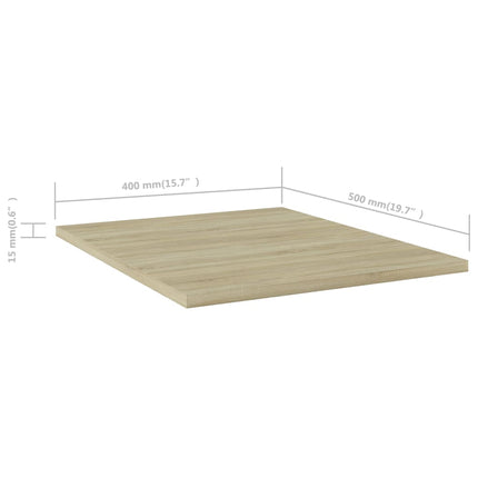 Hyllplan 8 st sonoma-ek 40x50x1,5 cm konstruerat trä