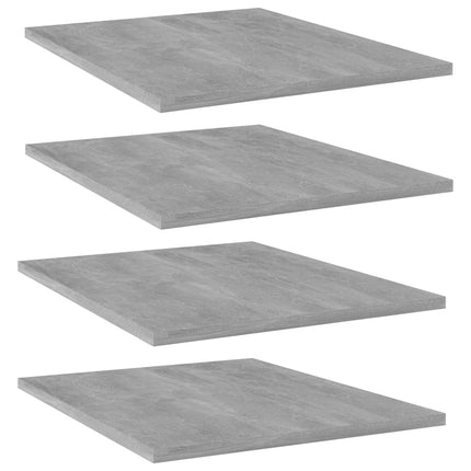 Hyllplan 4 st betonggrå 40x50x1,5 cm konstruerat trä