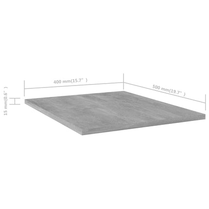 Hyllplan 4 st betonggrå 40x50x1,5 cm konstruerat trä