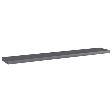 Hyllplan 4 st grå högglans 60x10x1,5 cm konstruerat trä
