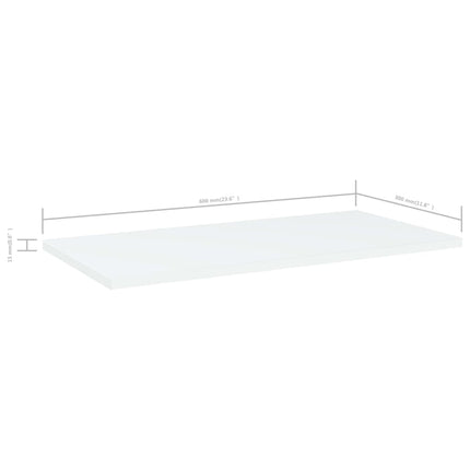 Hyllplan 4 st vit 60x30x1,5 cm konstruerat trä