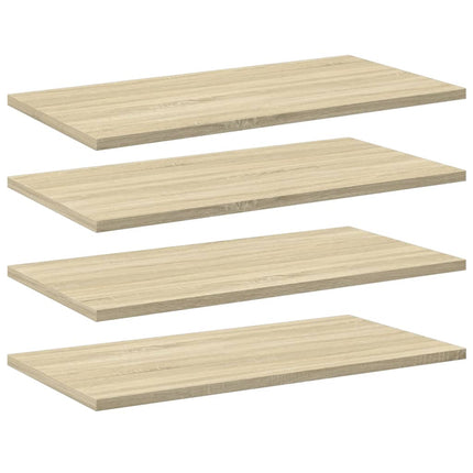 Hyllplan 4 st sonoma-ek 60x30x1,5 cm konstruerat trä