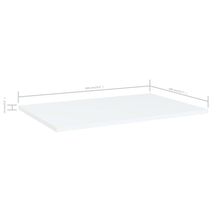 Hyllplan 4 st vit 60x40x1,5 cm konstruerat trä