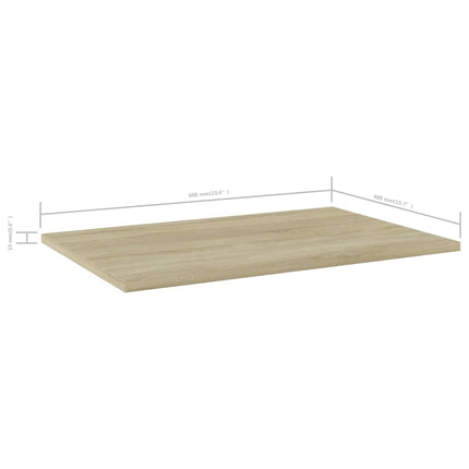 Hyllplan 4 st sonoma-ek 60x40x1,5 cm konstruerat trä