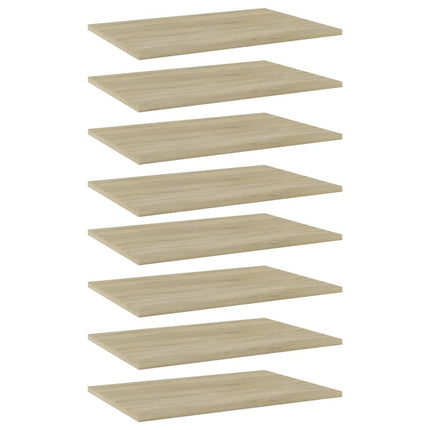 Hyllplan 8 st sonoma-ek 60x40x1,5 cm konstruerat trä