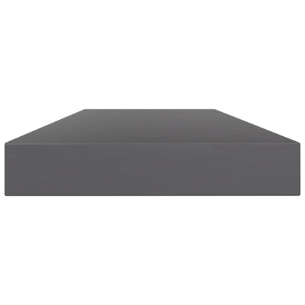 Hyllplan 8 st grå högglans 80x10x1,5 cm konstruerat trä