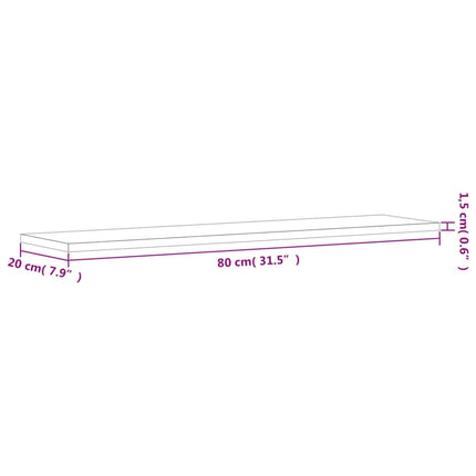 Hyllplan 4 st betonggrå 80x20x1,5 cm konstruerat trä