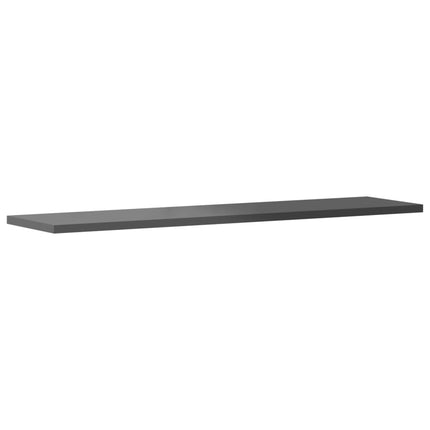 Hyllplan 8 st grå högglans 80x20x1,5 cm konstruerat trä