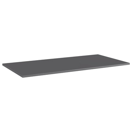 Hyllplan 8 st grå högglans 80x30x1,5 cm konstruerat trä