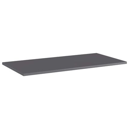 Hyllplan 8 st grå högglans 80x40x1,5 cm konstruerat trä