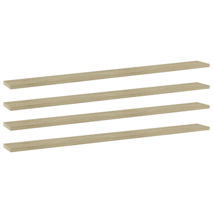 Hyllplan 4 st sonoma-ek 100x10x1,5 cm konstruerat trä