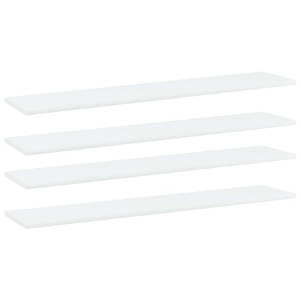 Hyllplan 4 st vit 100x20x1,5 cm konstruerat trä