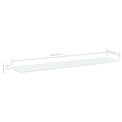 Hyllplan 4 st vit 100x20x1,5 cm konstruerat trä
