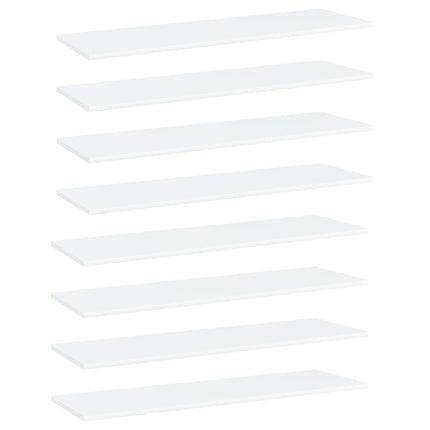 Hyllplan 8 st vit 100x30x1,5 cm konstruerat trä