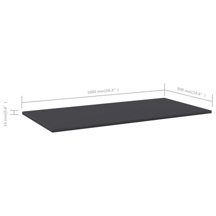 Hyllplan 4 st grå 100x50x1,5 cm konstruerat trä