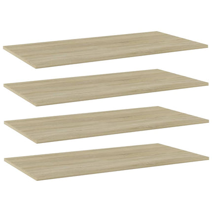 Hyllplan 4 st sonoma-ek 100x50x1,5 cm konstruerat trä