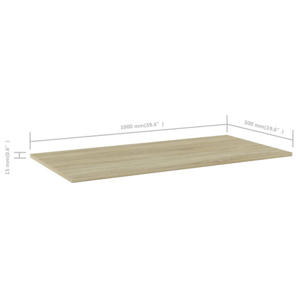 Hyllplan 4 st sonoma-ek 100x50x1,5 cm konstruerat trä