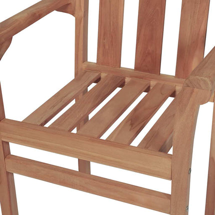 Trädgårdsstolar med beige dynor 2 st massiv teak