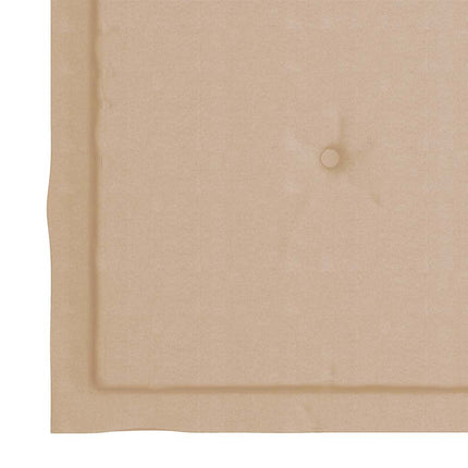 Trädgårdsstolar med beige dynor 2 st massiv teak