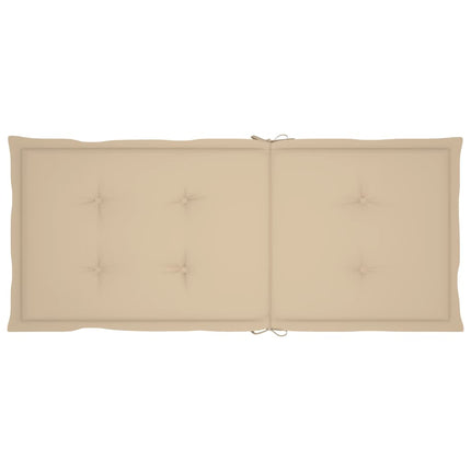 Trädgårdsstolar med beige dynor 2 st massiv teak