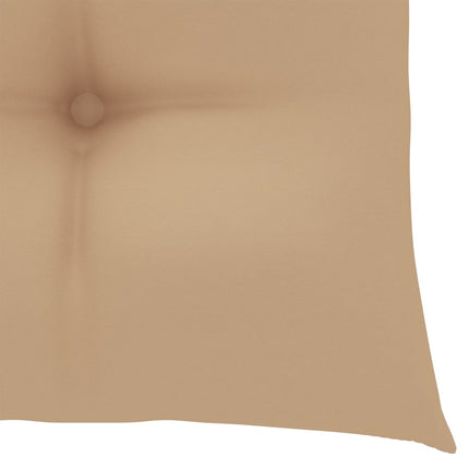 Trädgårdsstolar med beige dynor 2 st massivt teakträ