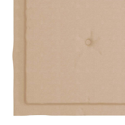 Trädgårdsstolar med beige dynor 4 st massiv teak