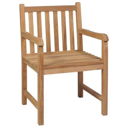 Trädgårdsstolar 2 st med beige dynor massiv teak
