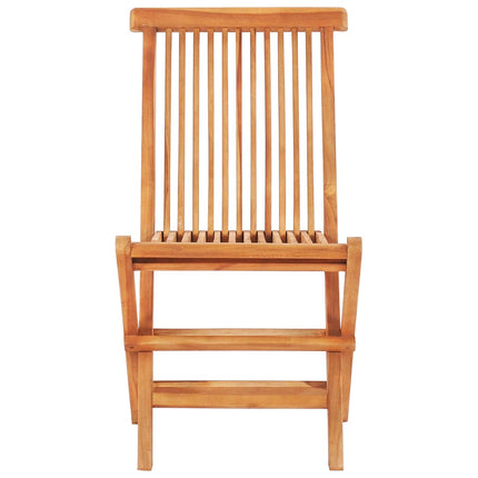 Caféset 3 delar med svarta dynor massiv teak