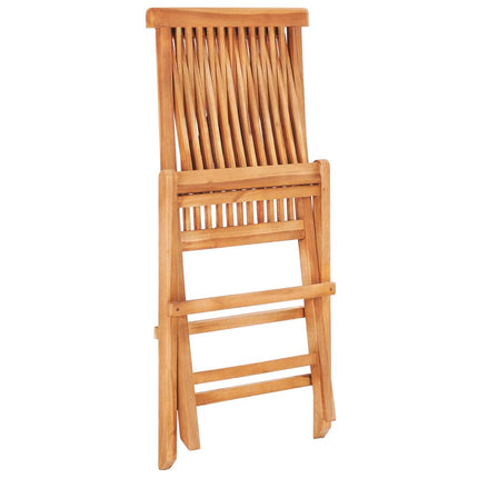 Caféset 3 delar med svarta dynor massiv teak