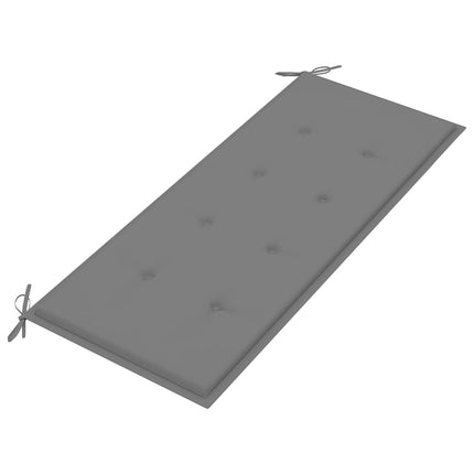Stapelbar trädgårdsbänk med dyna 128,5 cm massiv teak