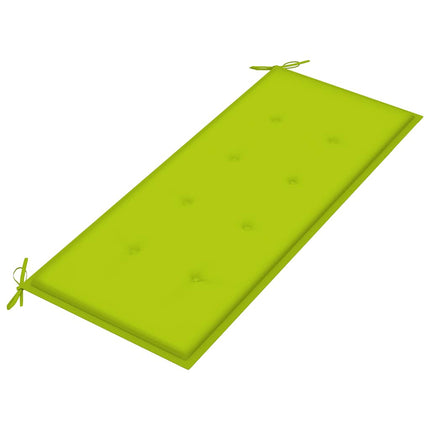 Stapelbar trädgårdsbänk med dyna 128,5 cm massiv teak