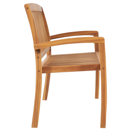 Stapelbar trädgårdsbänk med dyna 159 cm massiv teak