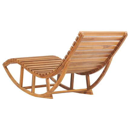 Solsäng med dyna gungdesign massiv teak