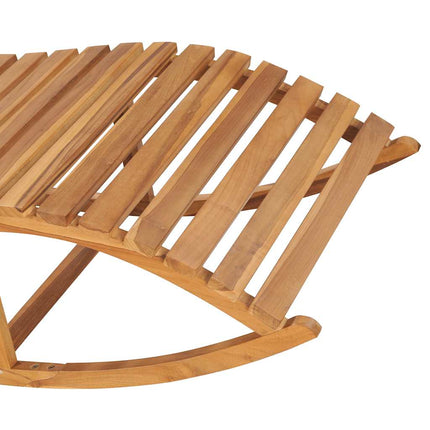 Solsäng med dyna gungdesign massiv teak