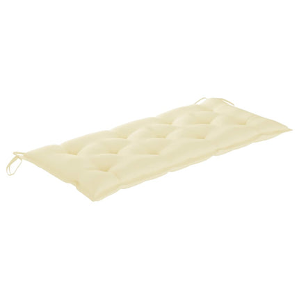 Trädgårdsbänk med dyna 120 cm massivt akaciaträ