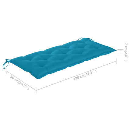 Trädgårdsbänk med dyna 120 cm massivt akaciaträ