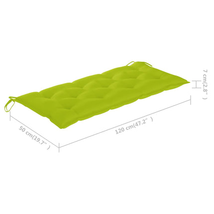 Trädgårdsbänk med dyna 120 cm massivt akaciaträ