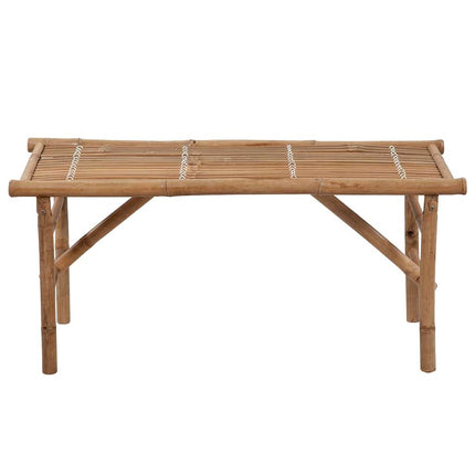 Hopfällbar trädgårdsbänk med dyna 118 cm bambu