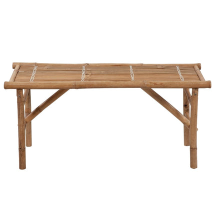 Hopfällbar trädgårdsbänk med dyna 118 cm bambu