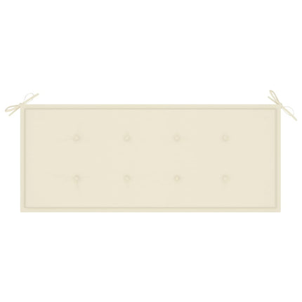Trädgårdsbänk med dyna 120 cm bambu